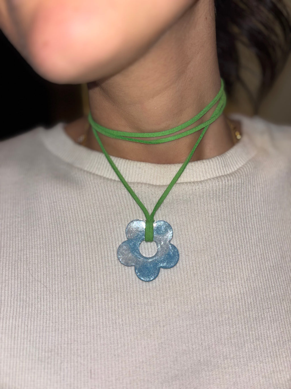 Flower Choker - Green