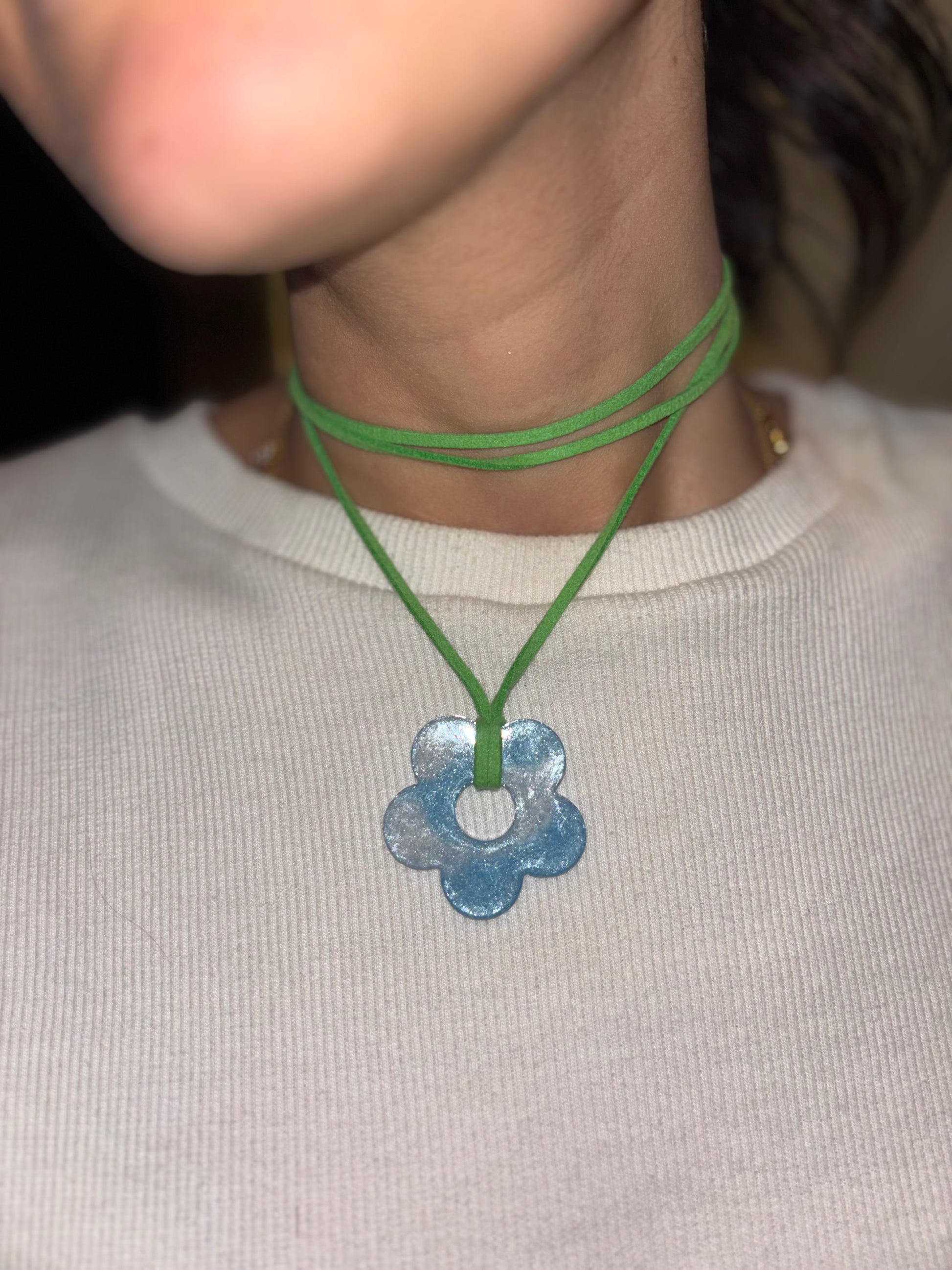 Flower Choker - Green