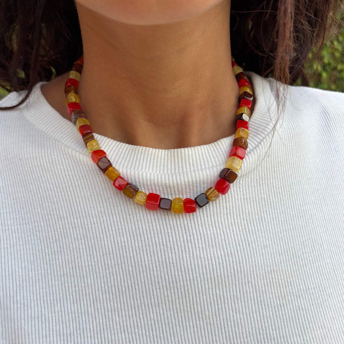 Golden Hour Beaded Necklace