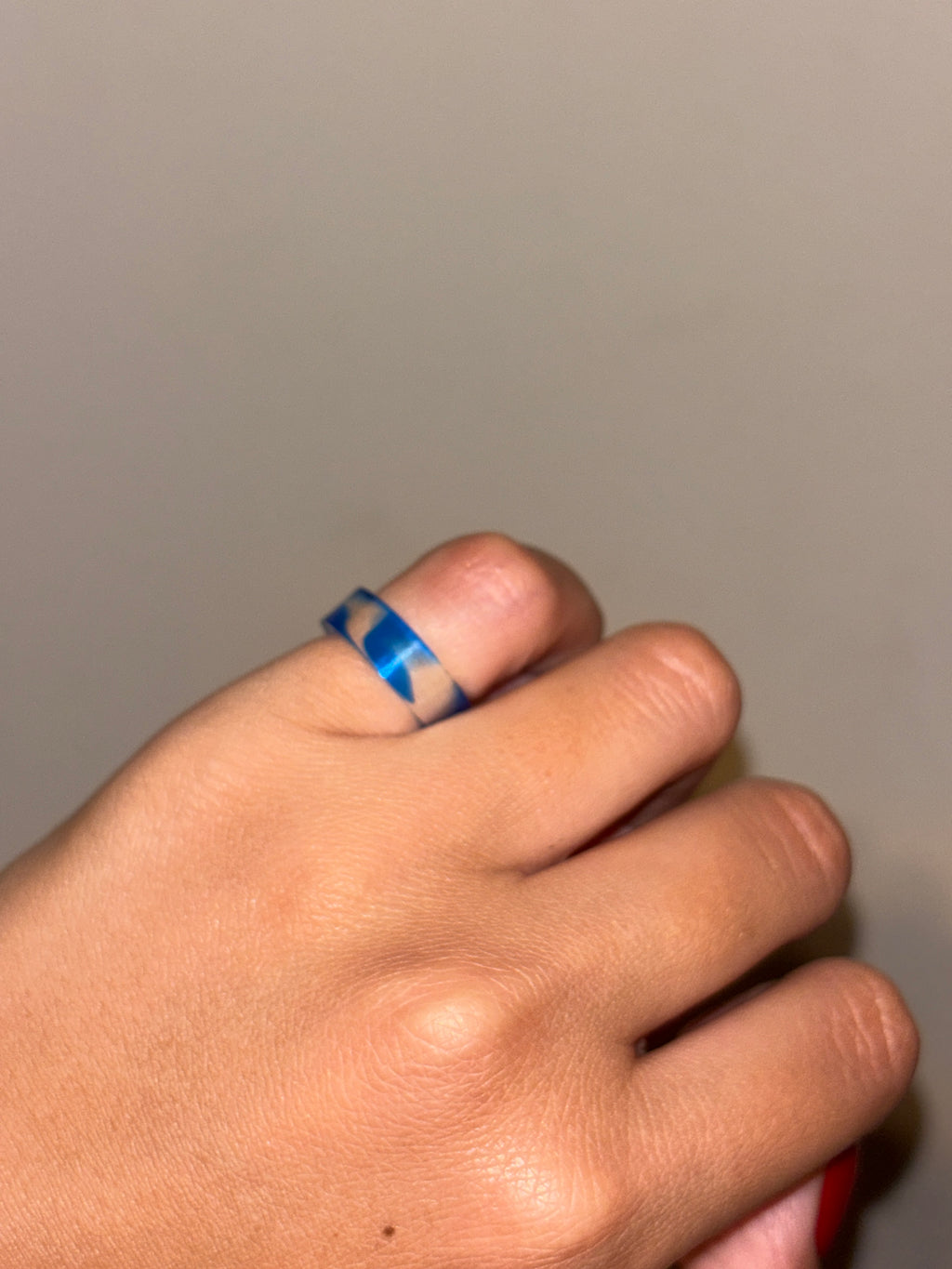 Blue Dots Frame Ring