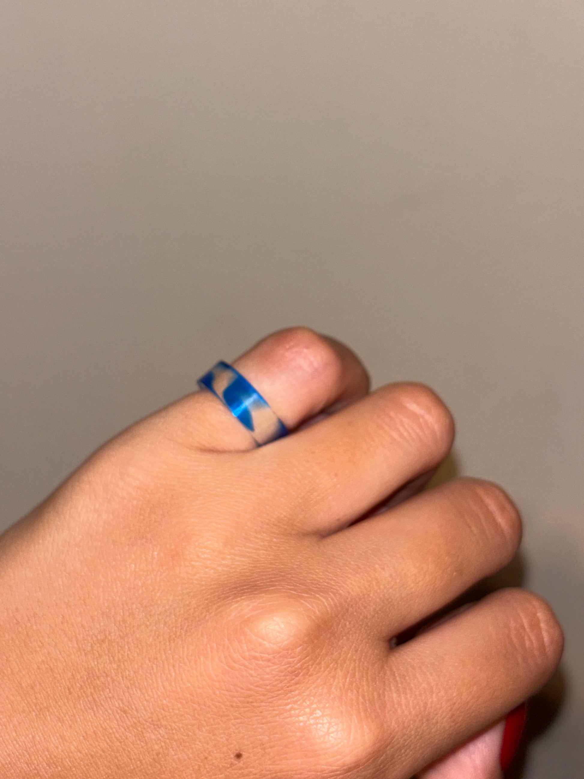 Blue Dots Frame Ring