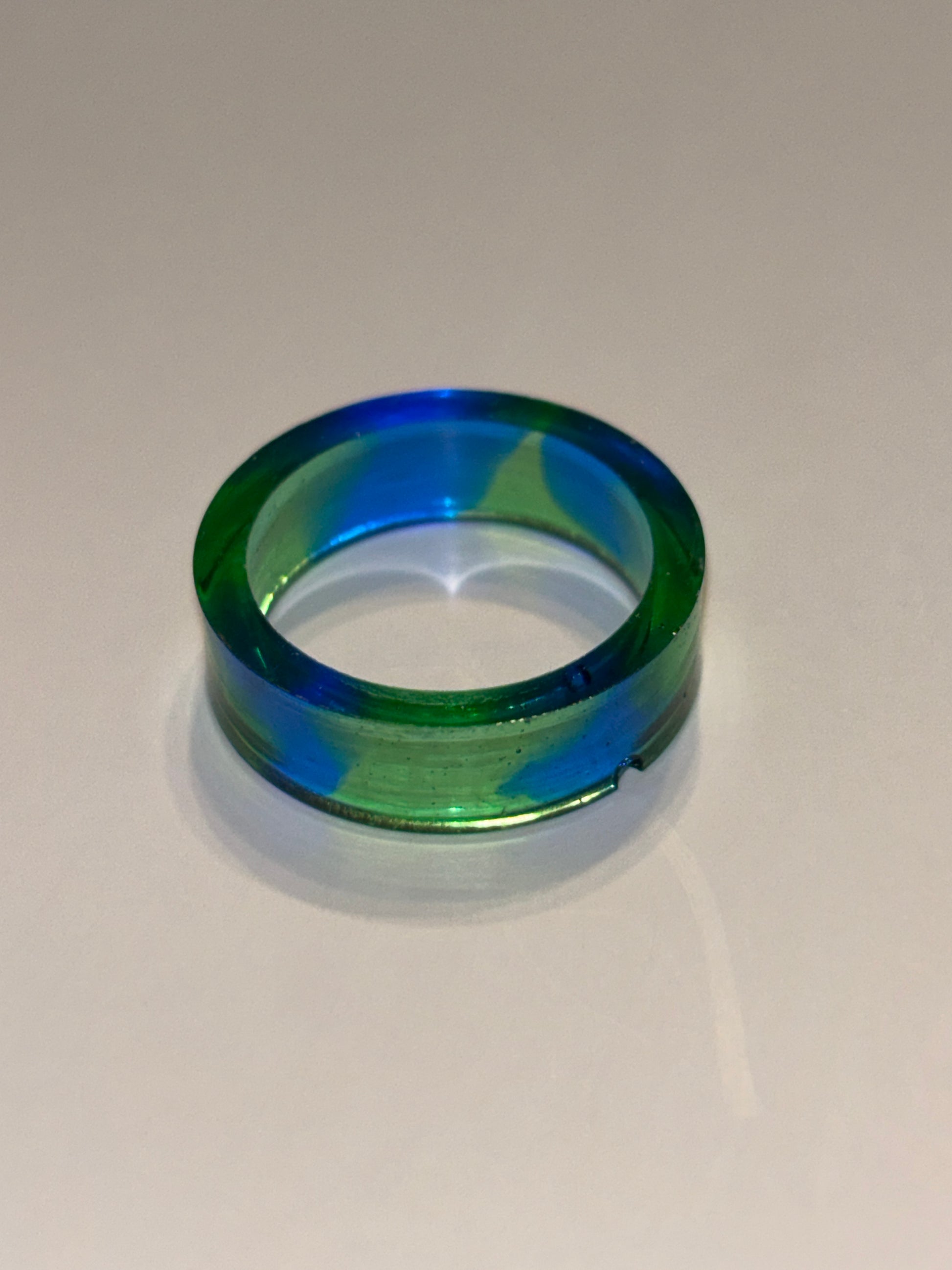 Blue & Avocado Frame Ring