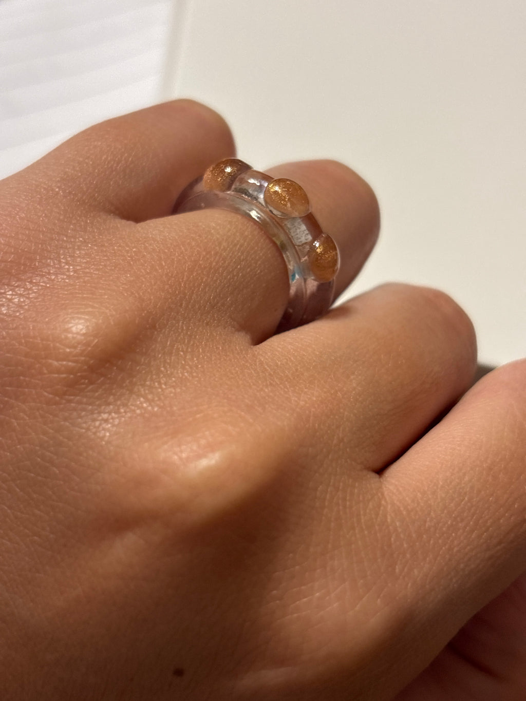 Gold 3D Dots Ring