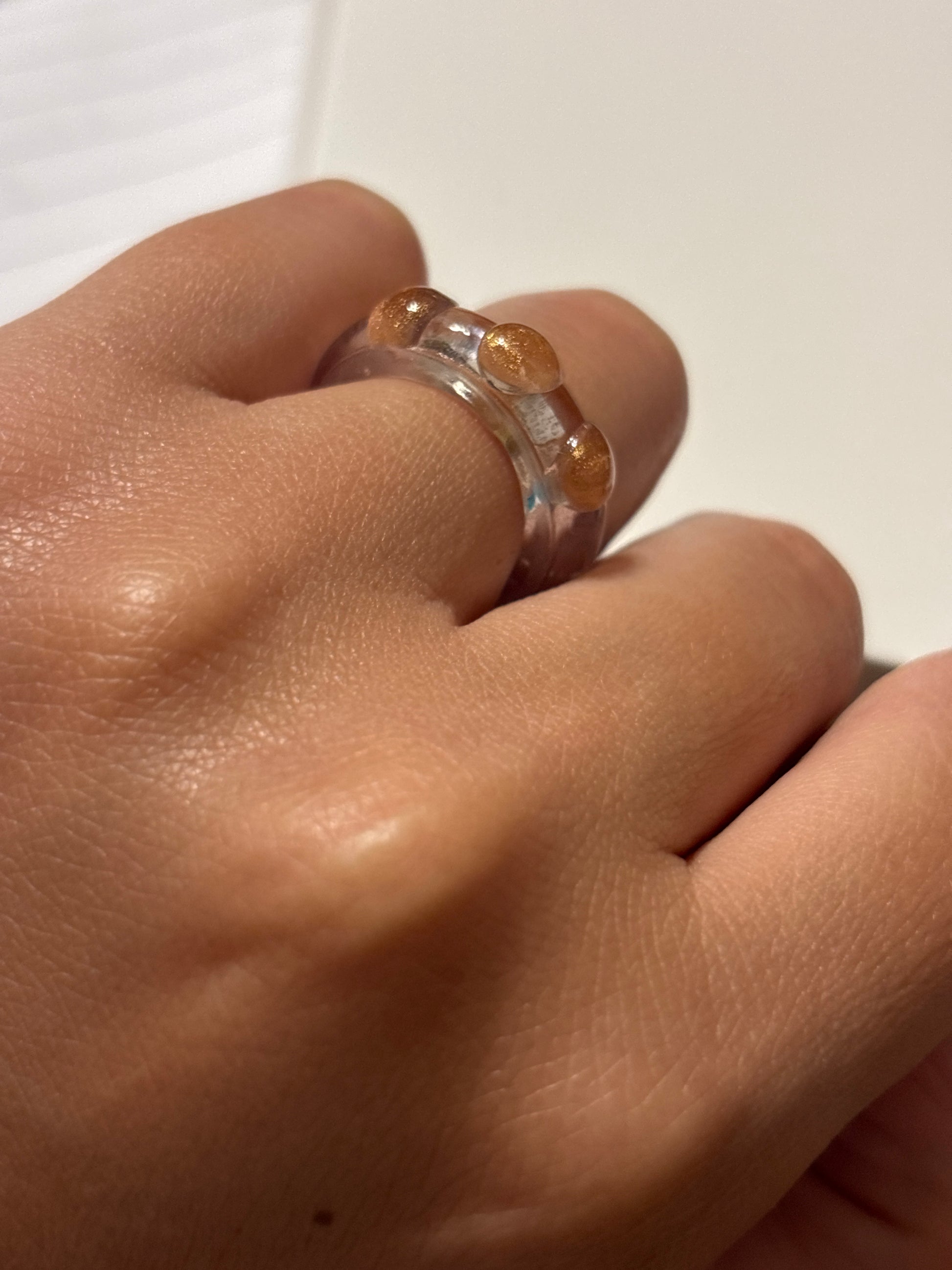 Gold 3D Dots Ring