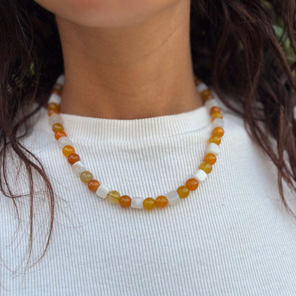 🍯 Honey Beaded Necklace