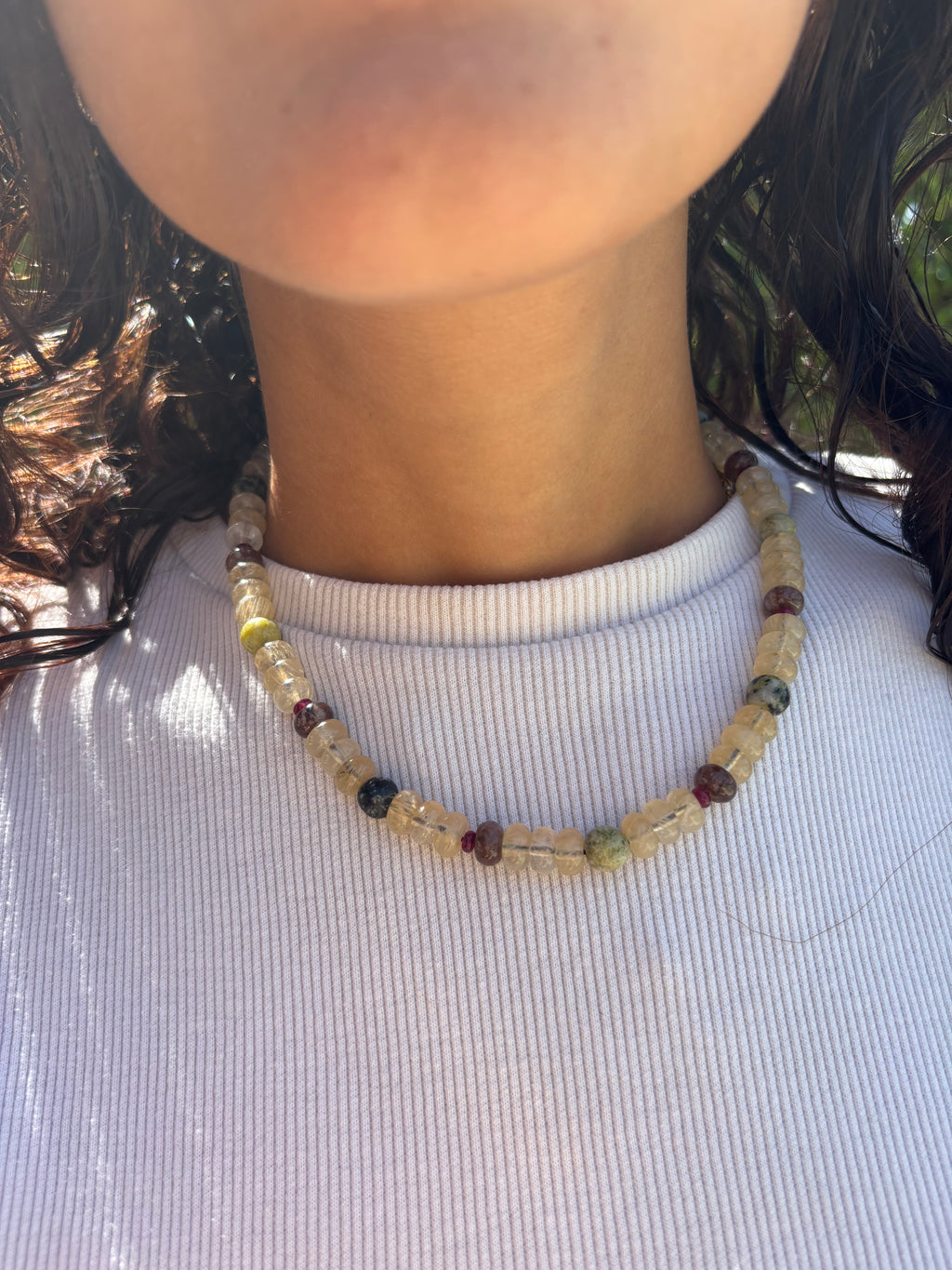 Moonstone Beaded Necklace