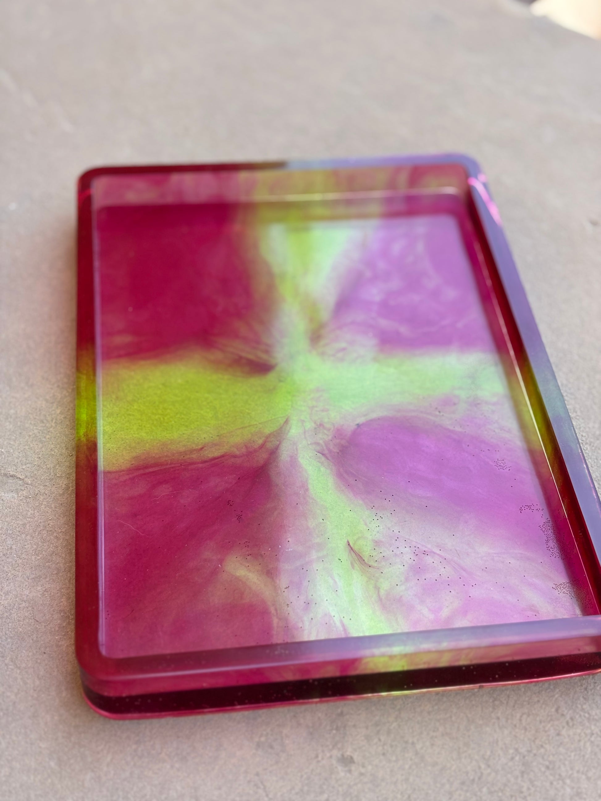 Pink & Lime Organizer Tray