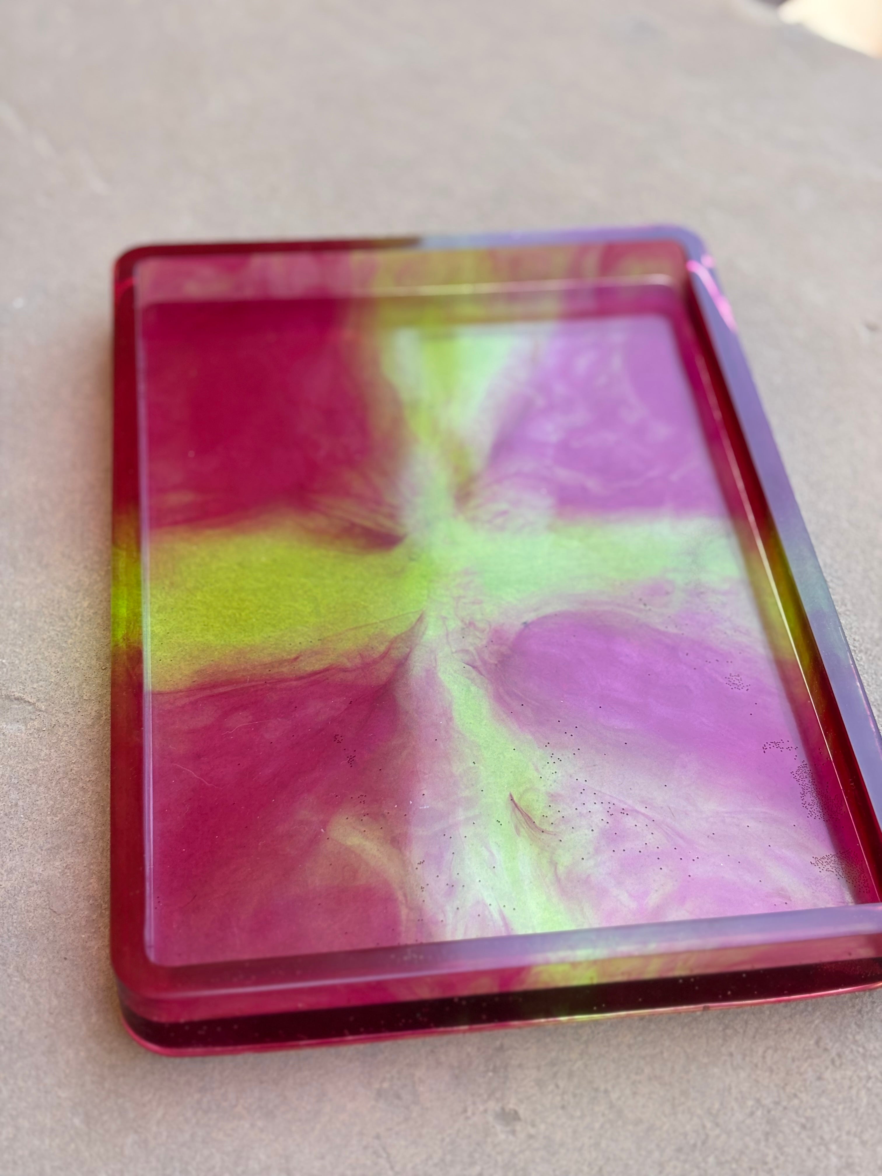 Pink & Lime Organizer Tray