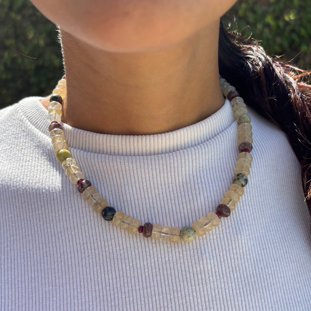 Moonstone Beaded Necklace