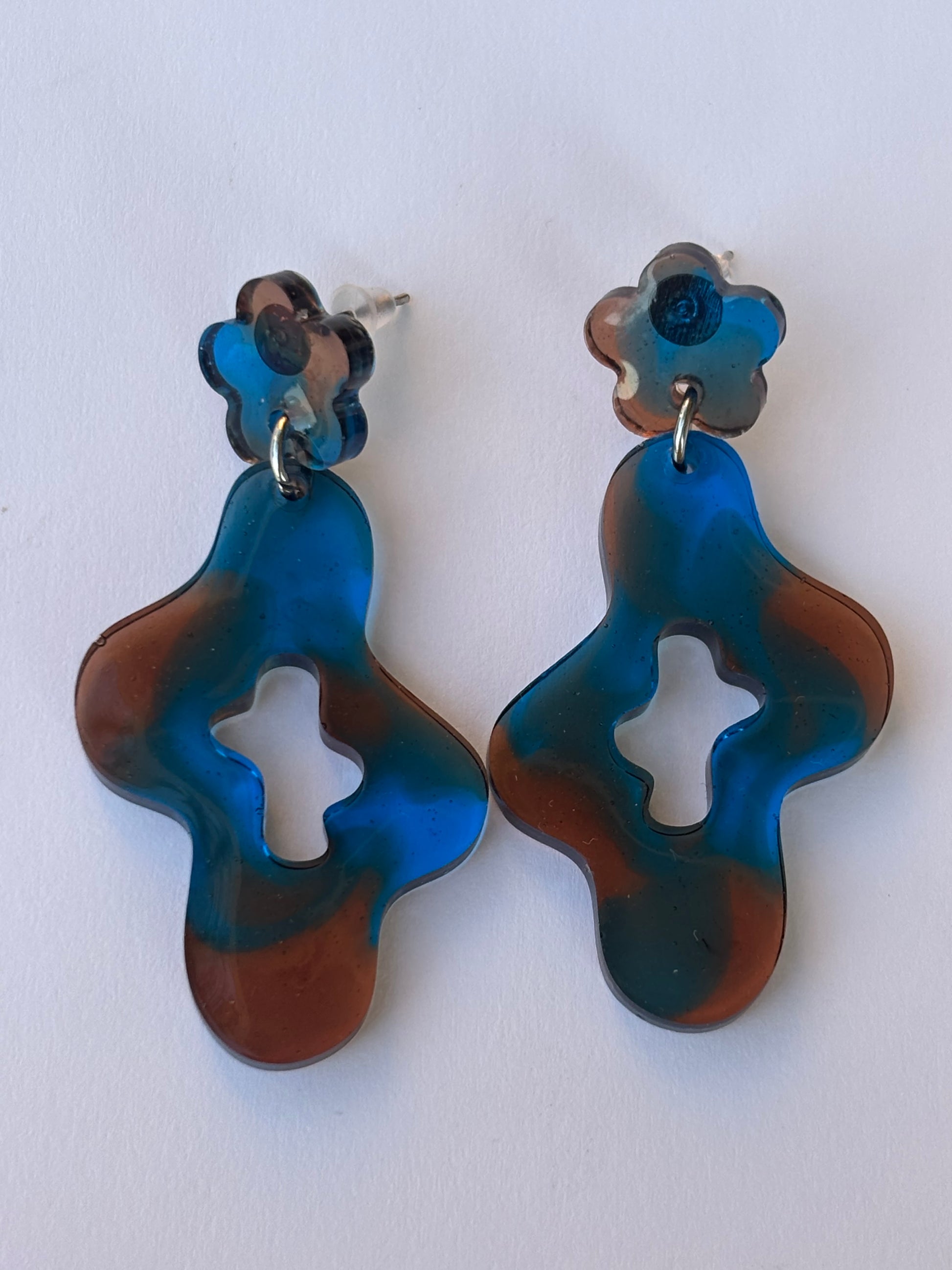 Blue & Brown - Earrings