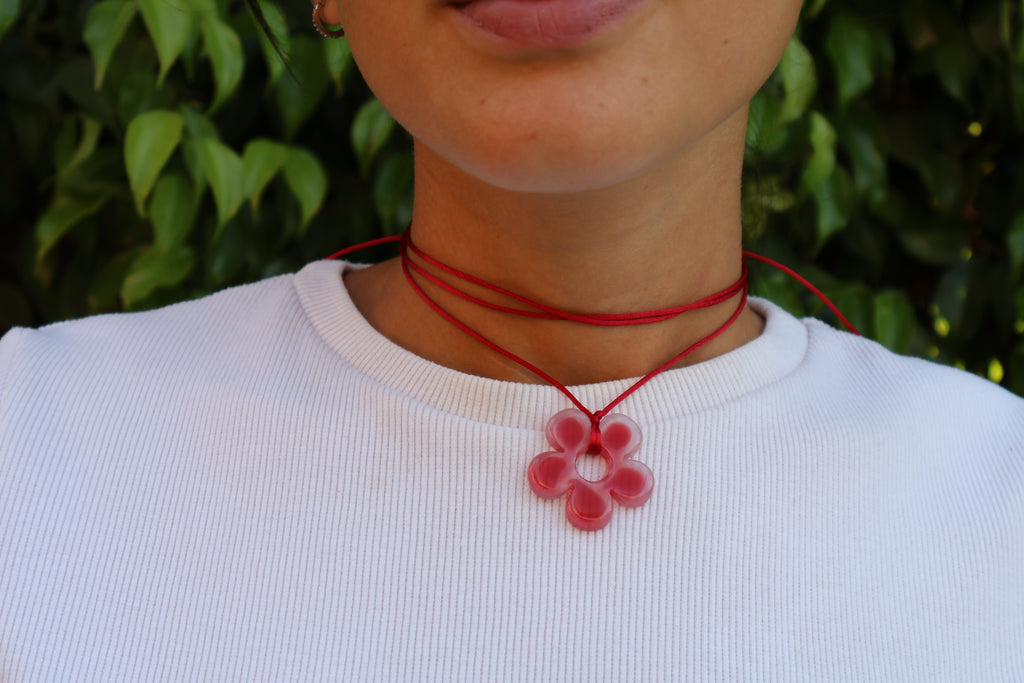 Flower Choker - Candy cane