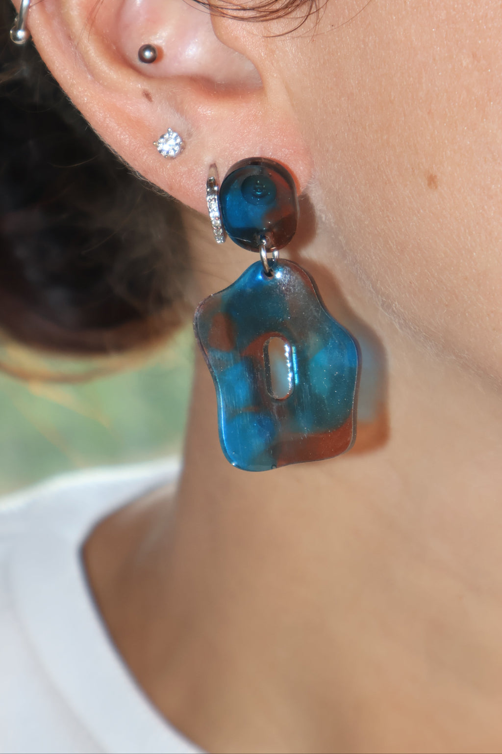 Blue & Brown - Earrings