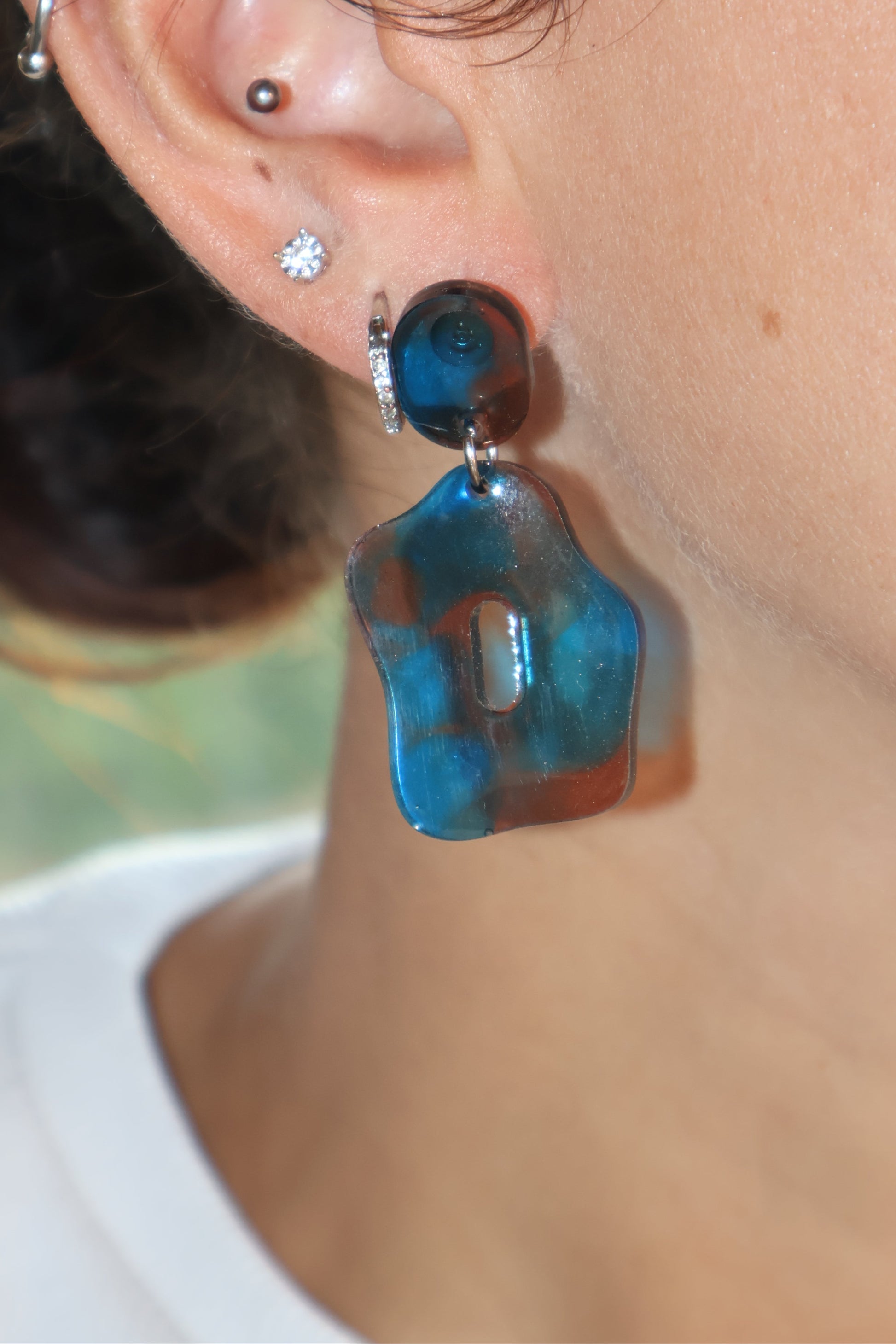 Blue & Brown - Earrings