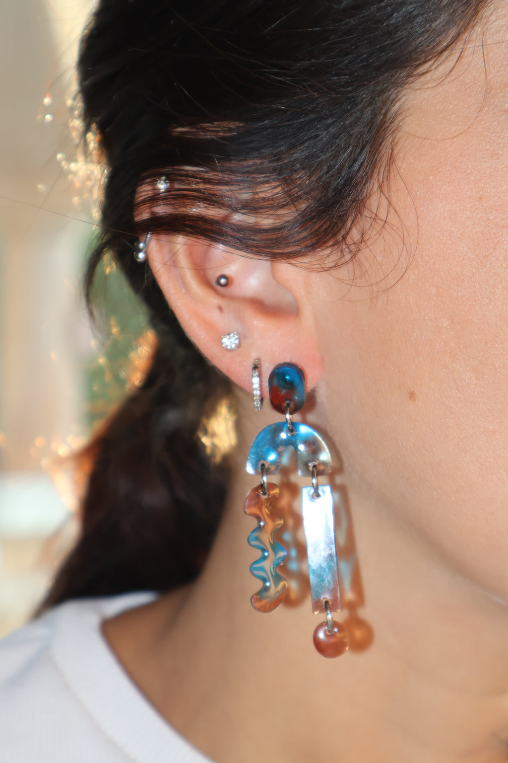 Blue & Brown - Earrings