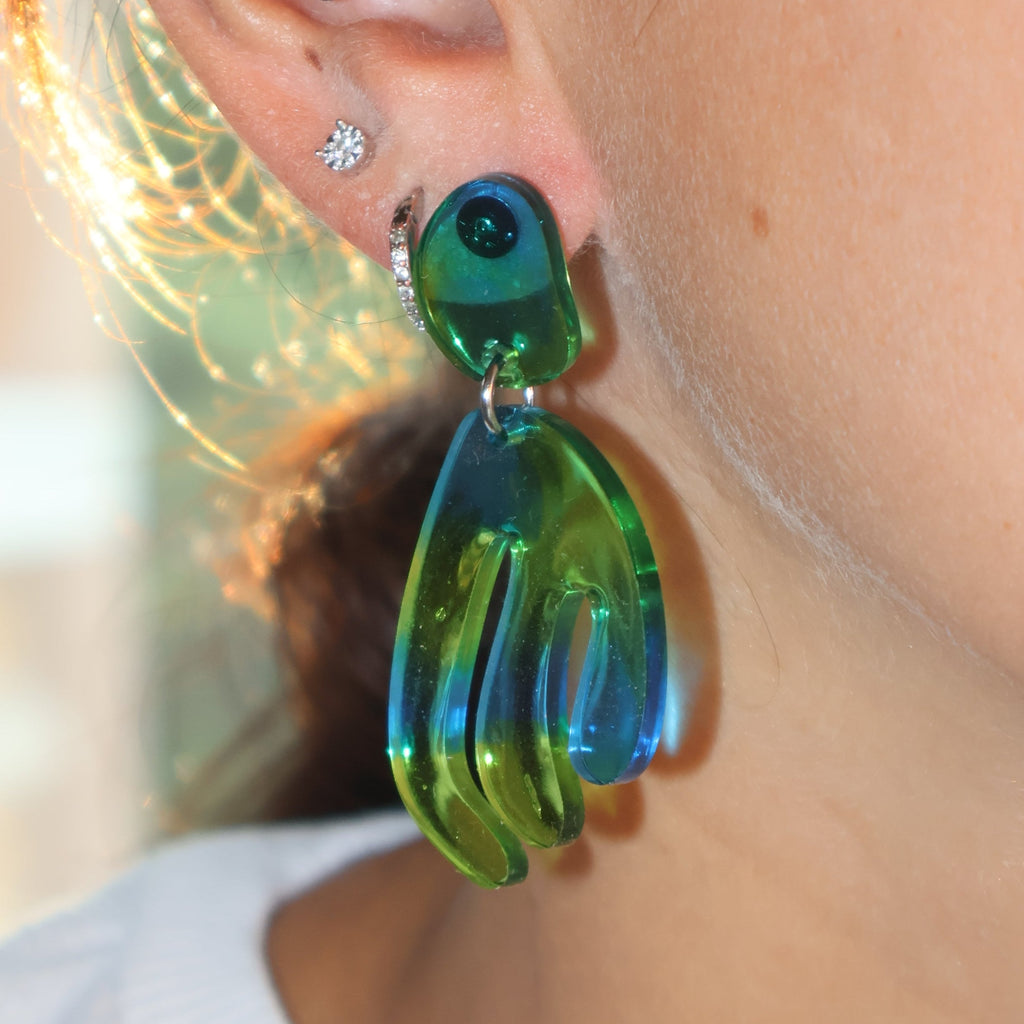 Lime Splash - Earrings