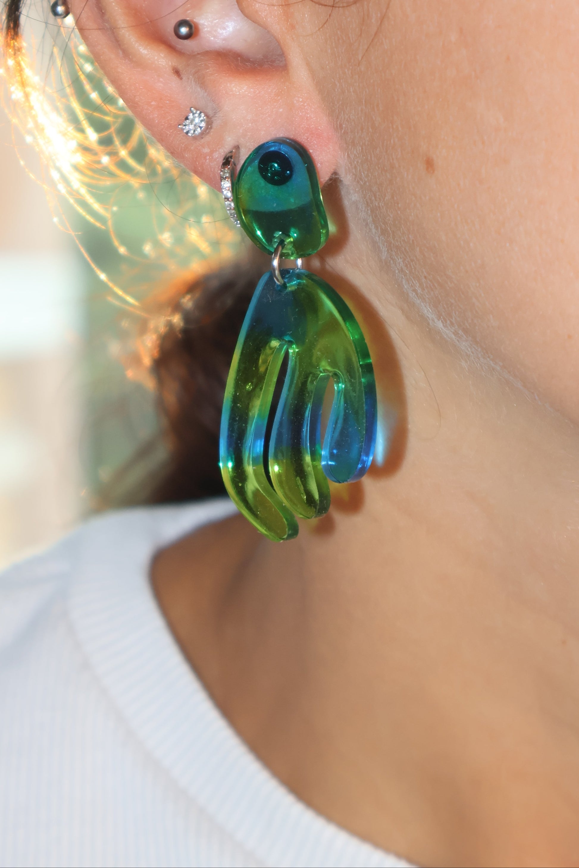 Lime Splash - Earrings