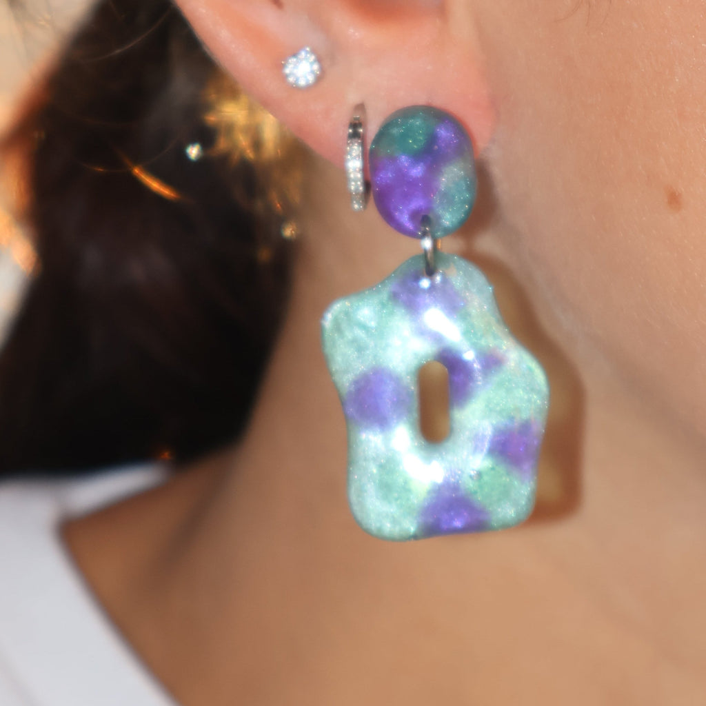 Violet Moss Studs - Earrings