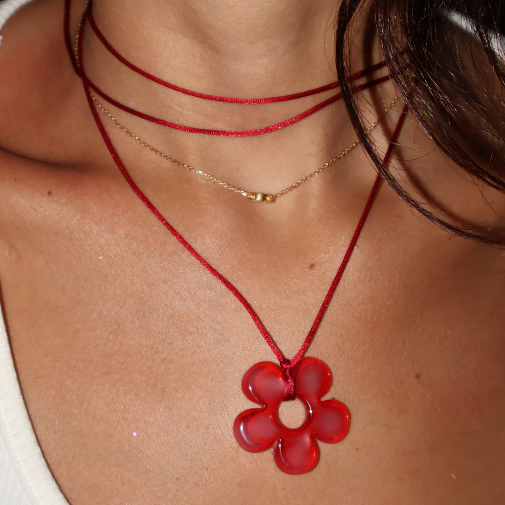 Flower Choker - Candy cane