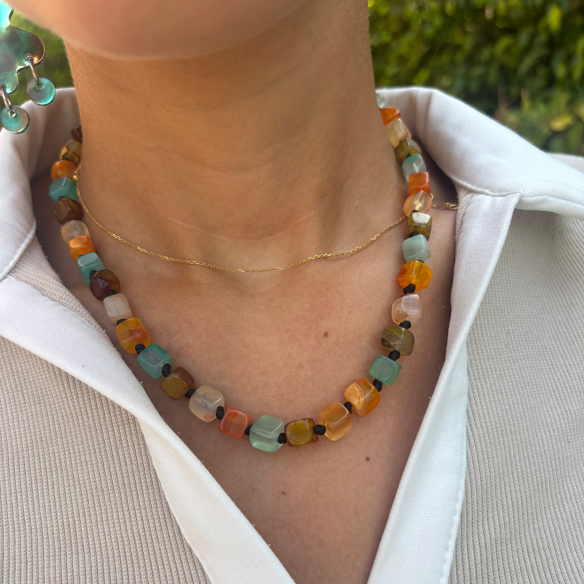 Mosaic Beaded Necklace