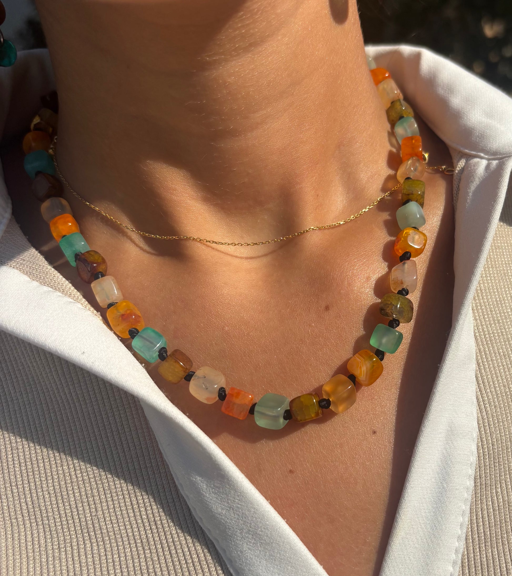 Mosaic Beaded Necklace
