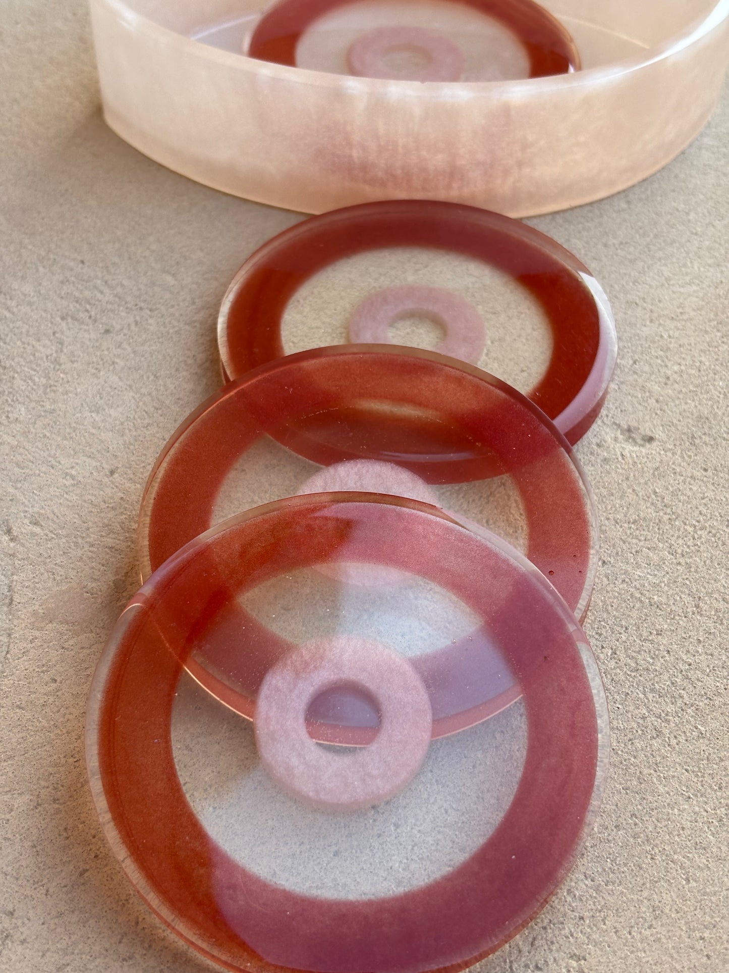 Red Evil Eye Coaster Set