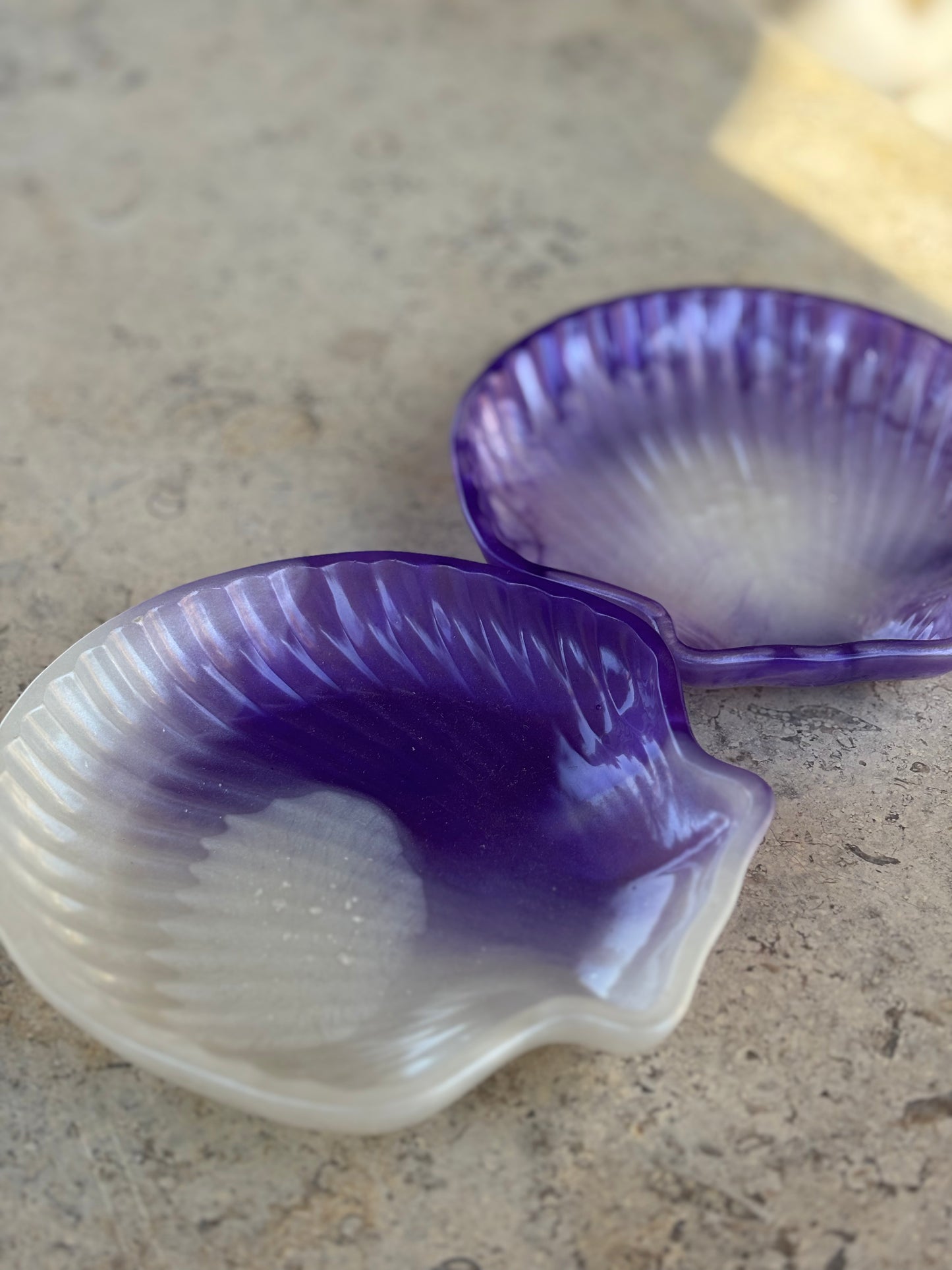 Purple & White Jewellery Dish