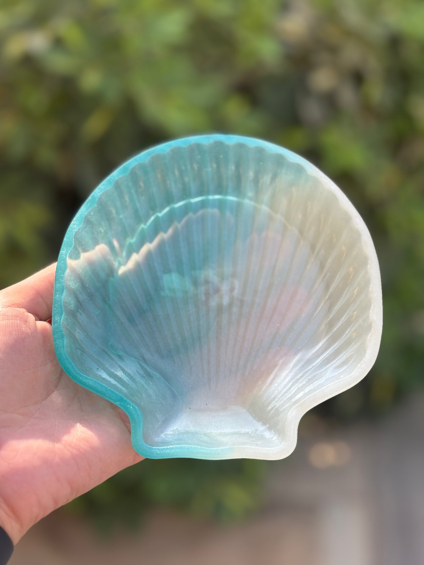 Teal & White Jewellery Dish