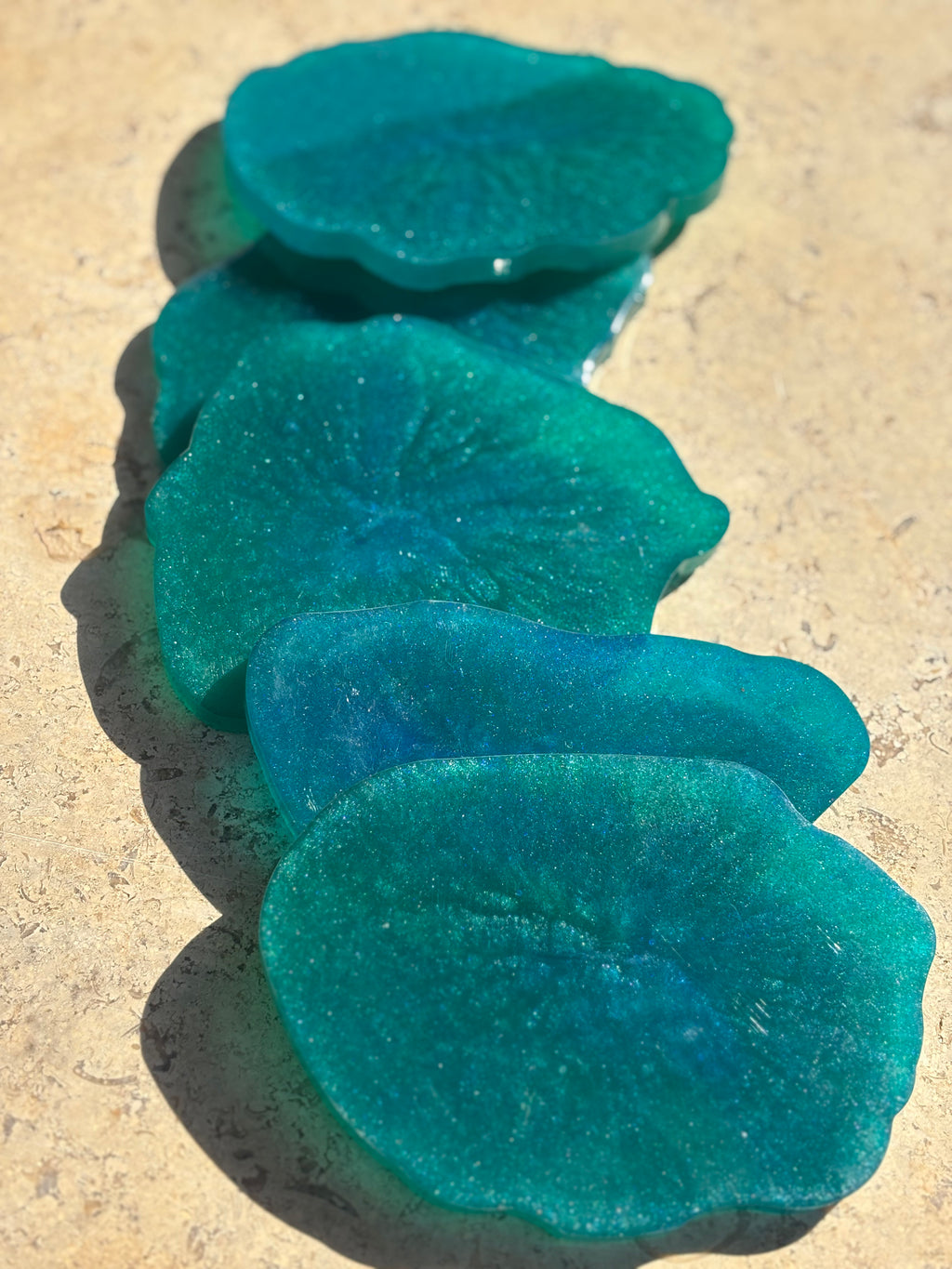 Coral Wavy Coaster Set (5 Coasters)