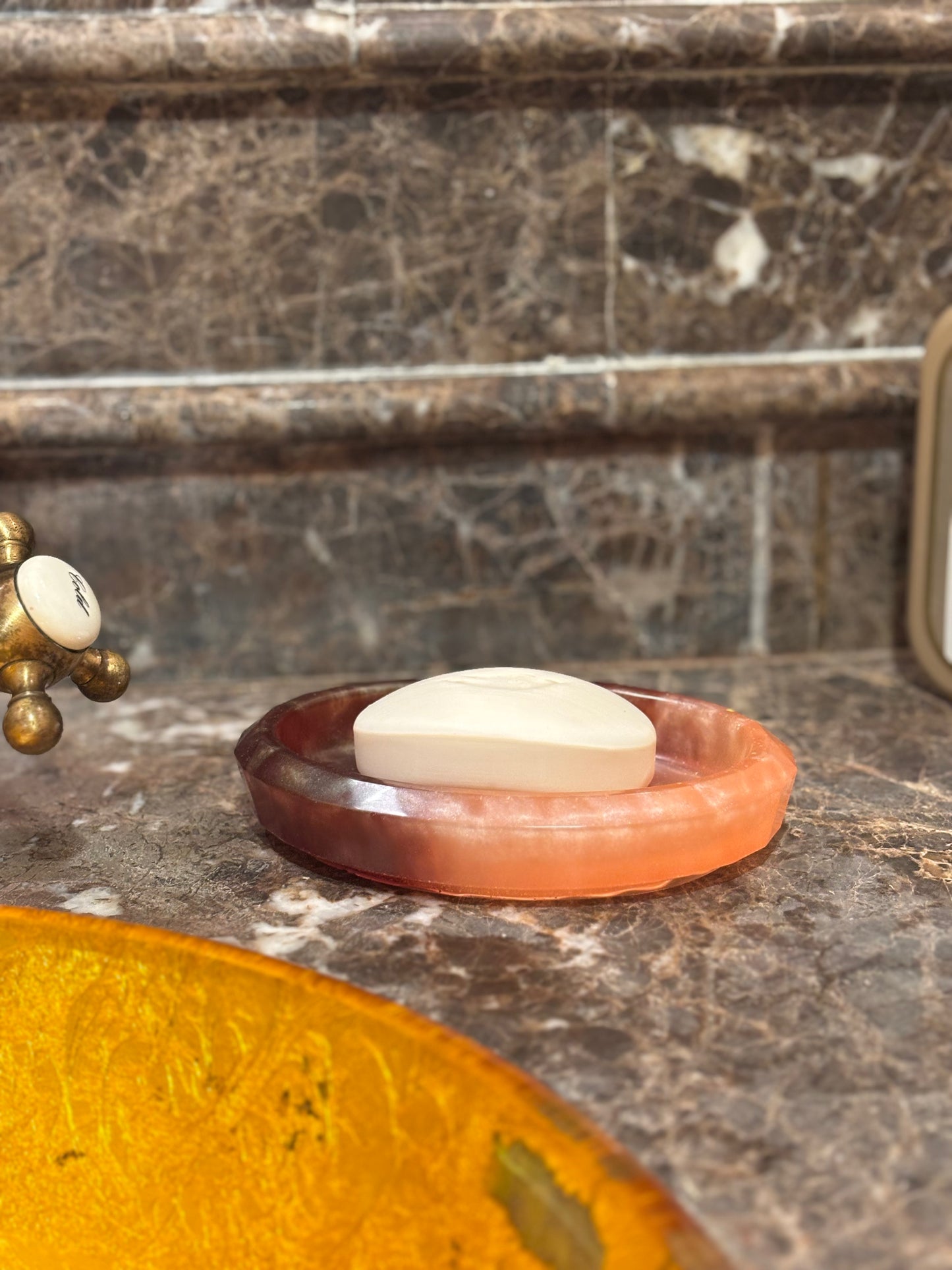 Brown & Orange Soap Dish