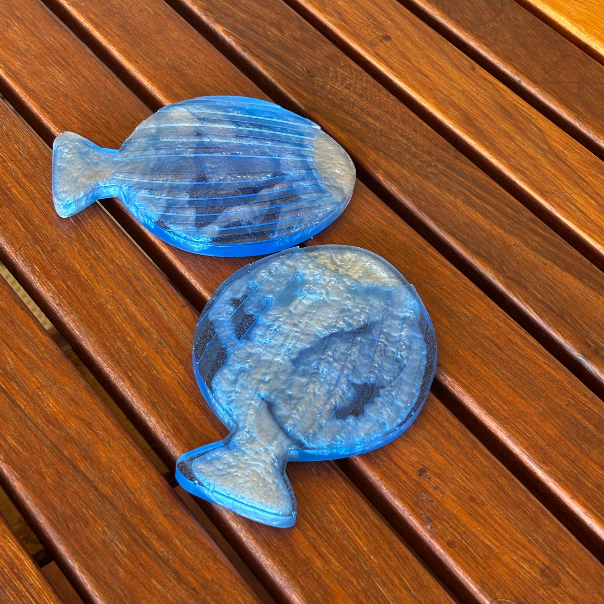 Silver Tide Fish Coaster Set (Set of 2)