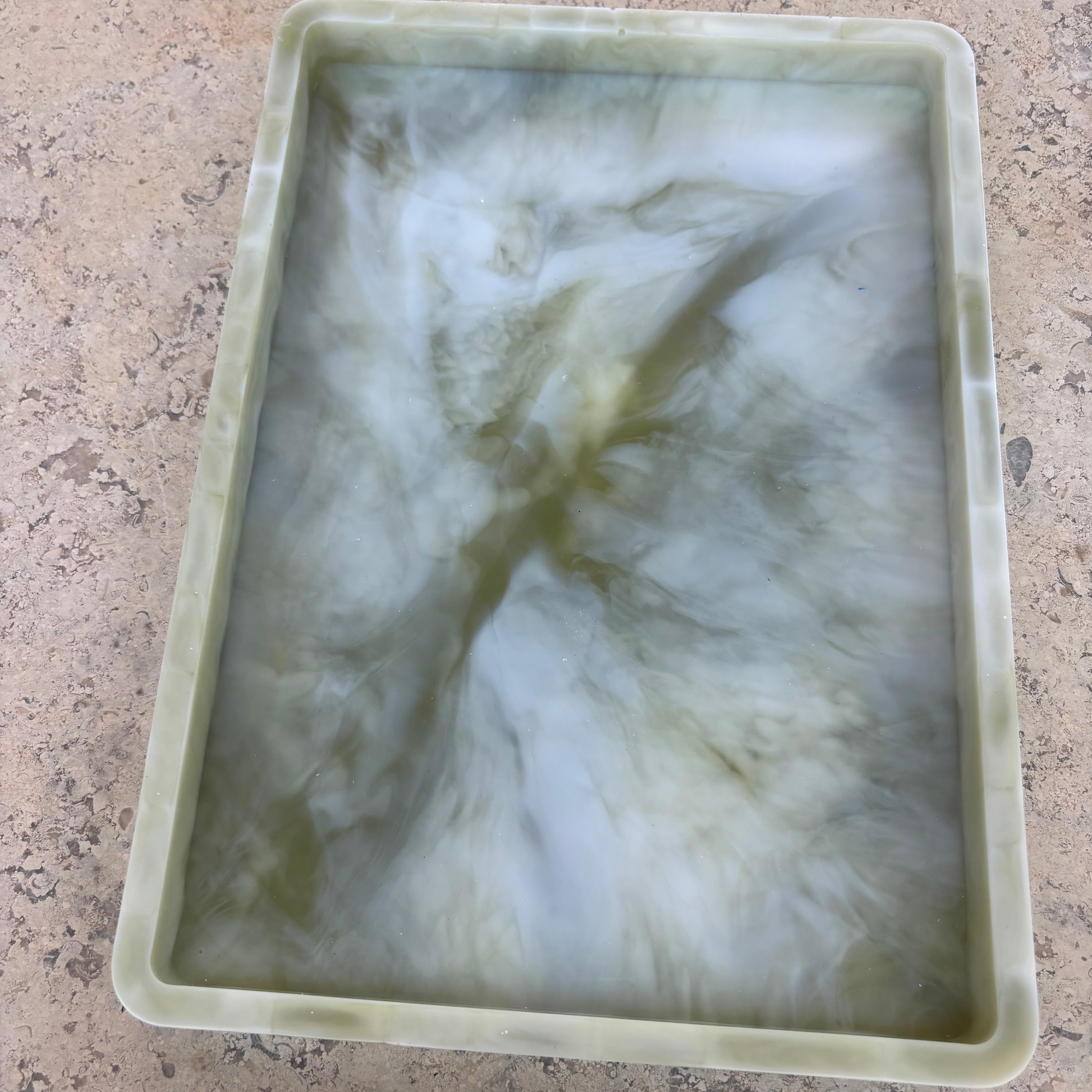 Olive Mist Organizer Tray