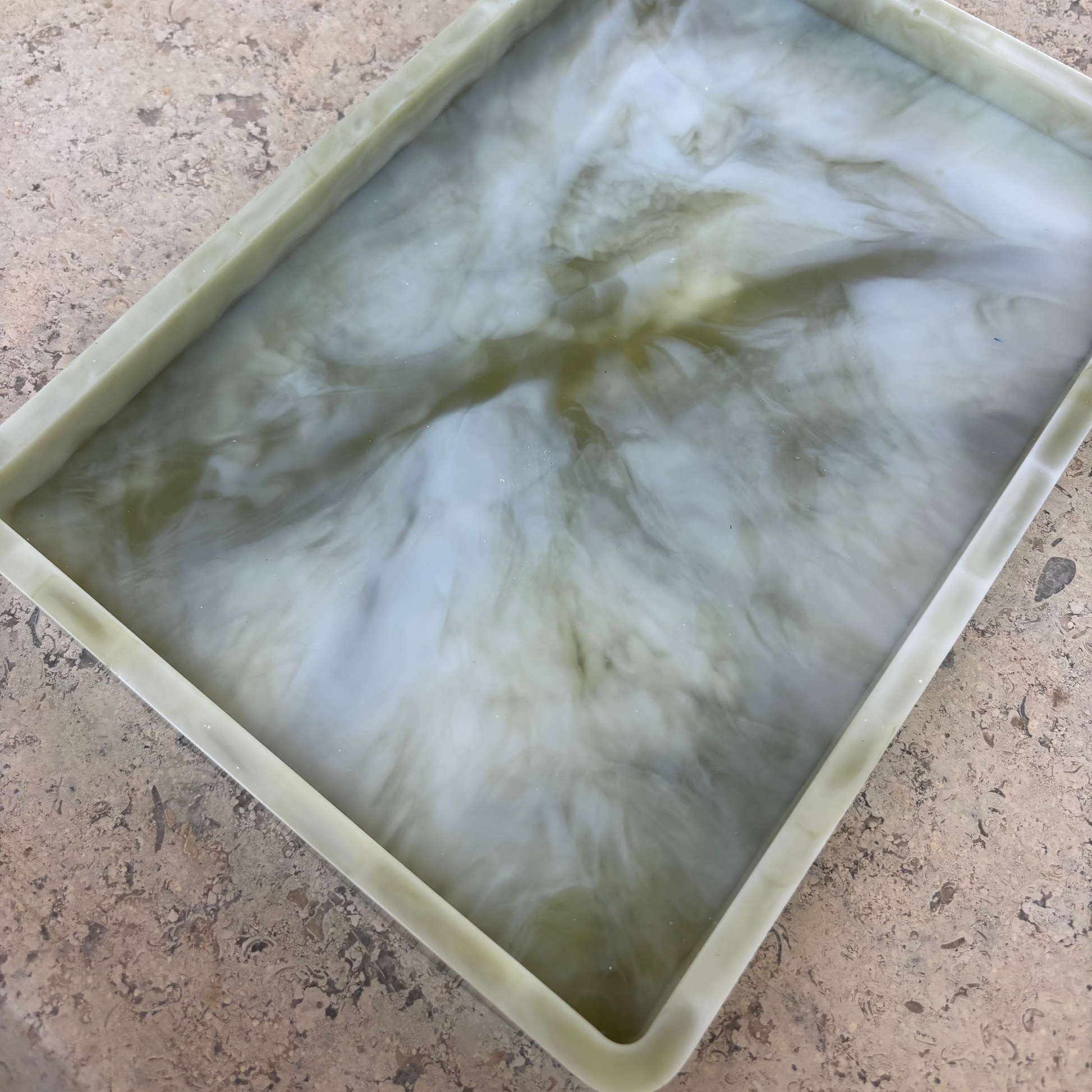 Olive Mist Organizer Tray
