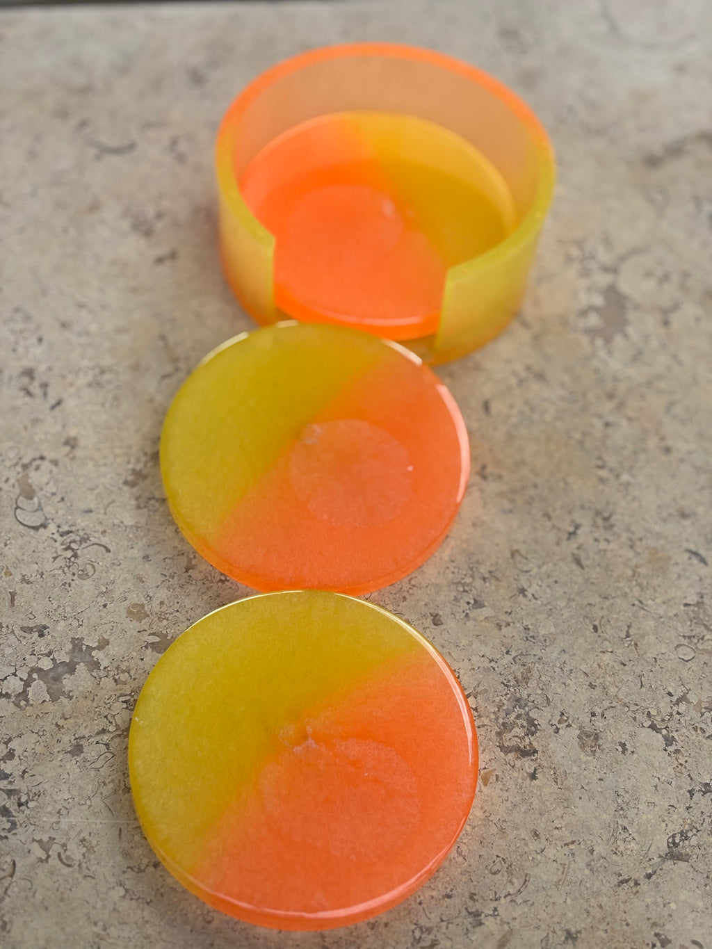 Sunset Coaster Set (3 Coasters + Holder)