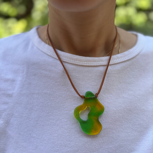 Asymmetrical Choker - Green & Yellow