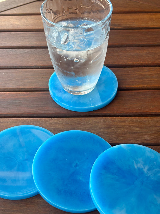 Blue & White Coaster Set (4 pcs)