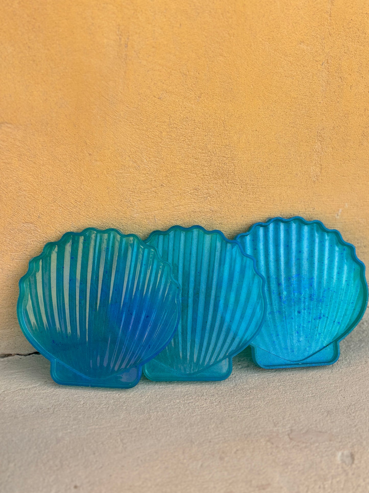 Blue & Teal Shell Coaster