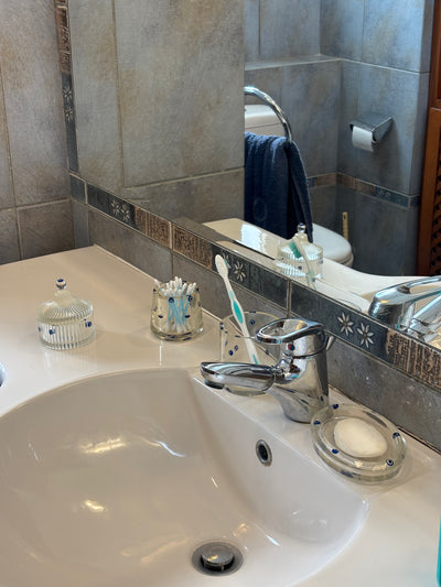 Blue Evil Eye Bathroom Set