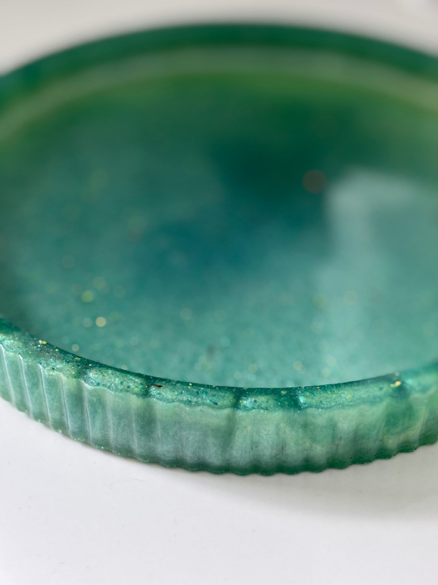 Teal Round Organizer Tray