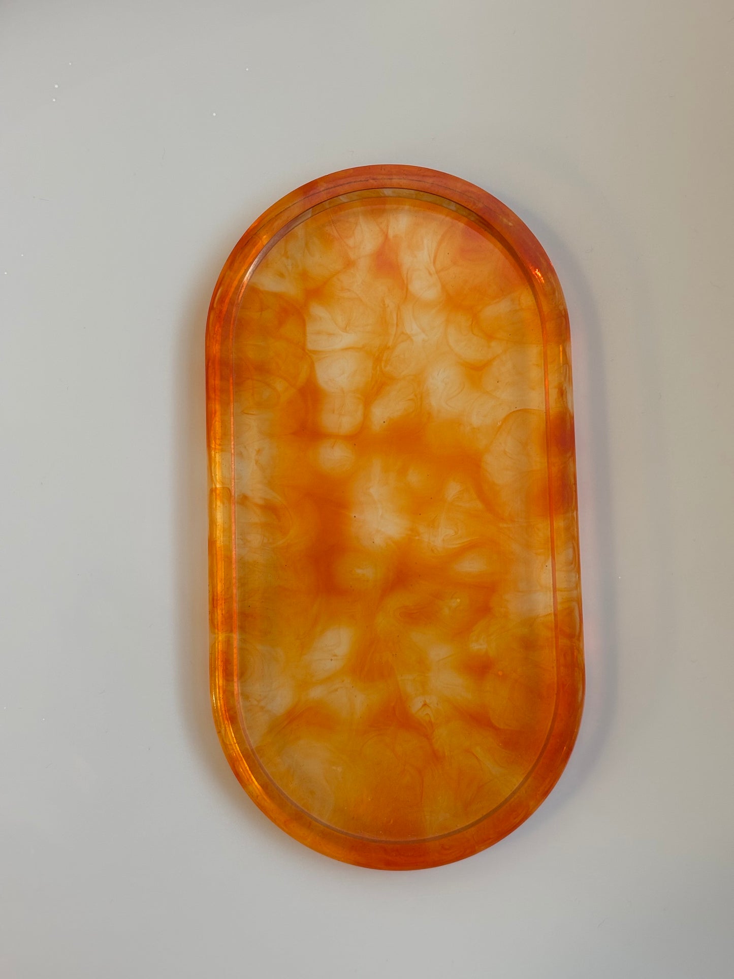 Orange Inkspill Trinket Dish