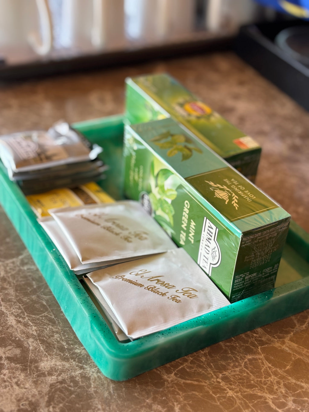 Green & Light Pink Organizer Tray