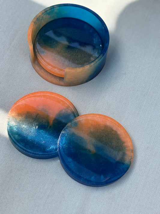 Orange & Blue Coaster Set