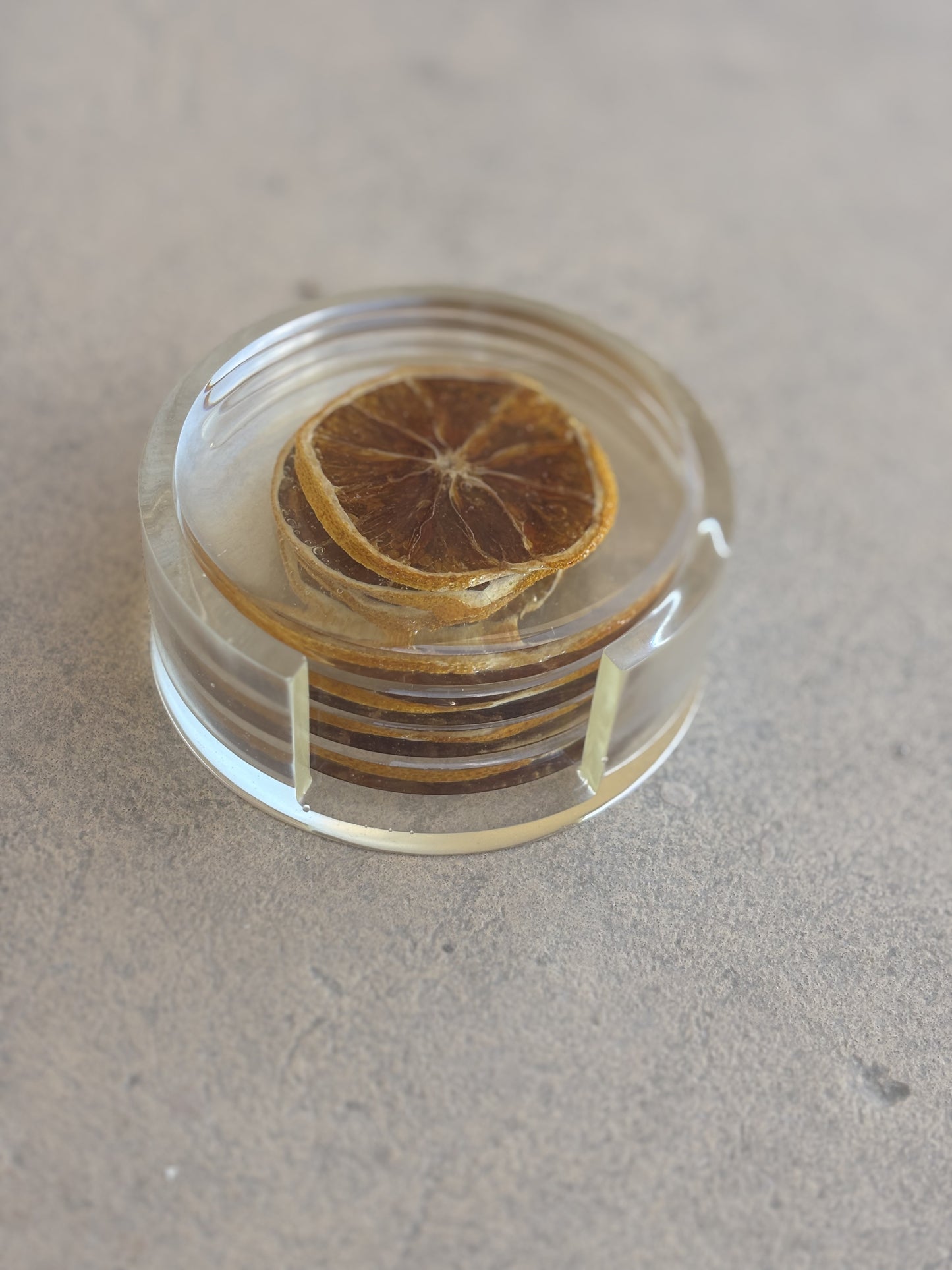 Dried Orange Coaster Set