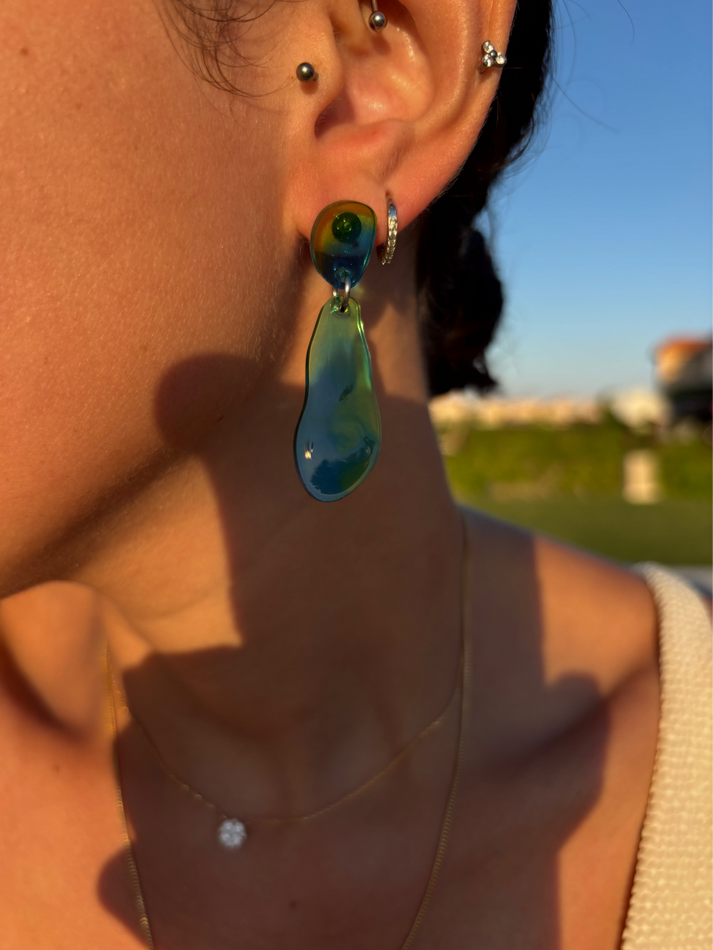 Lime Splash - Earrings