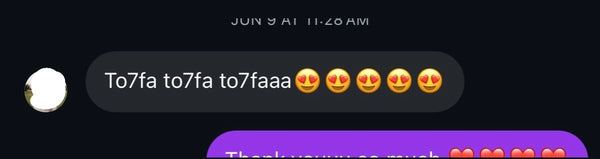 Customer feedback screenshot