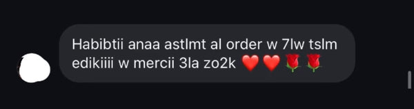 Customer feedback screenshot