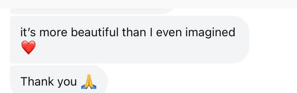 Customer feedback screenshot